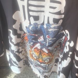 SHEIN Short Sleeve Kimono